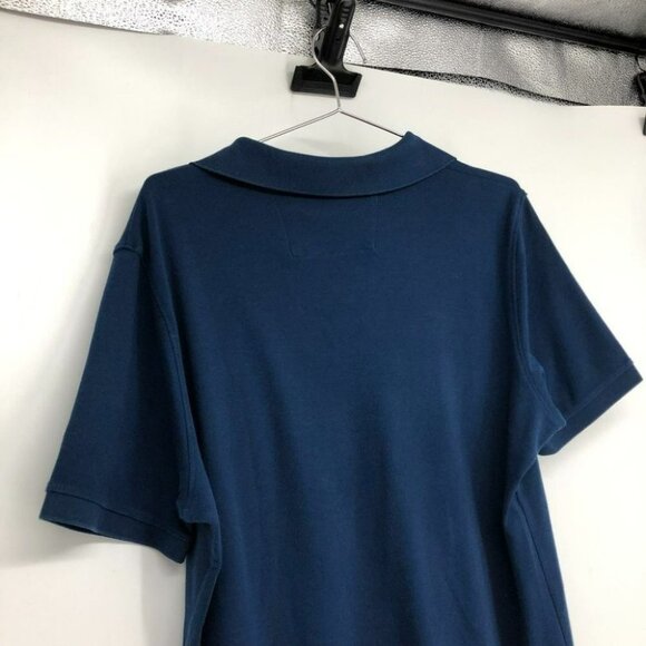 Banana Republic Dress Polo navy with yellow grey stripe men’s Large - Picture 9 of 15